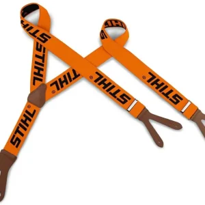 Kundfavorit Hängslen STIHL med Läderstroppar Orange