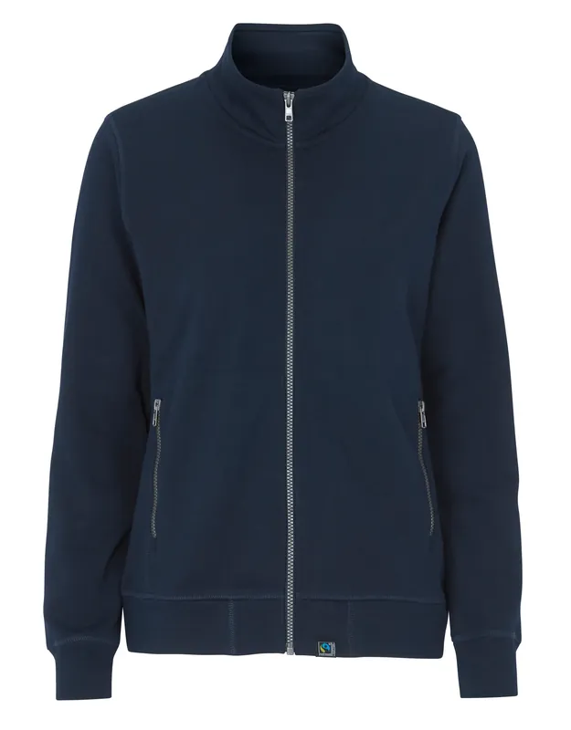 Fynd F. TERRY FZ COLLAR LADY (GOTS) NAVY