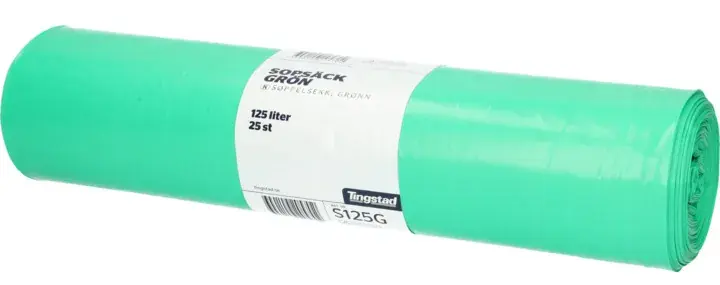 Lägg i varukorgen SOPSÄCK 125L GRÖN 25 SÄCKAR