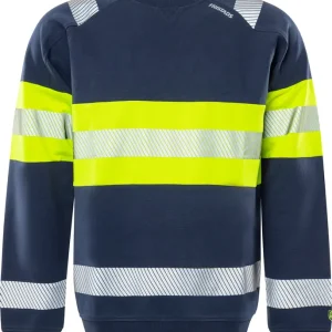 Begränsat antal VARSEL SWEATSHIRT KLASS 1 7530 GKC VARSELGUL/MARINBLÅ