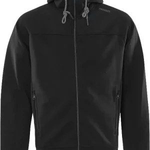 Billig SWEATSHIRT-JACKA MED HUVA 7550 GSM SVART/GRÅ