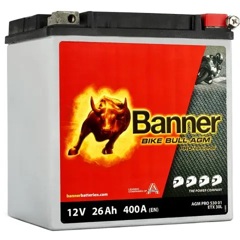 Endast denna vecka Banner Bike Bull AGM Pro ETX53001 Startbatteri