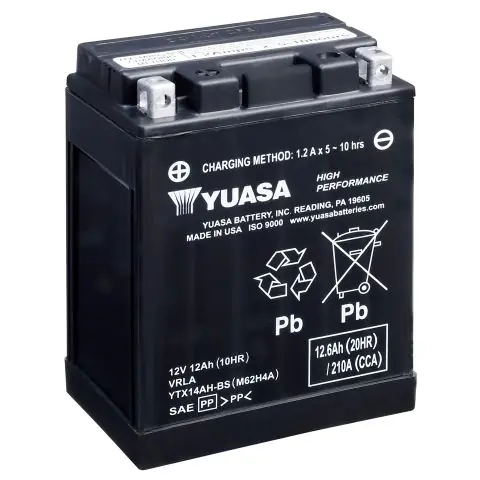 I lager Yuasa YTX14AH-BS Startbatteri