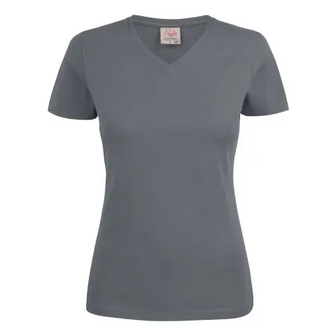 Lågt pris Printer Heavy V-neck Lady T-shirt