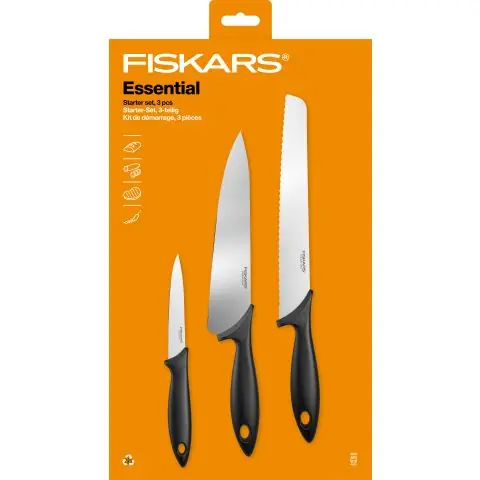 I lager Fiskars Essential 1065583 Knivset